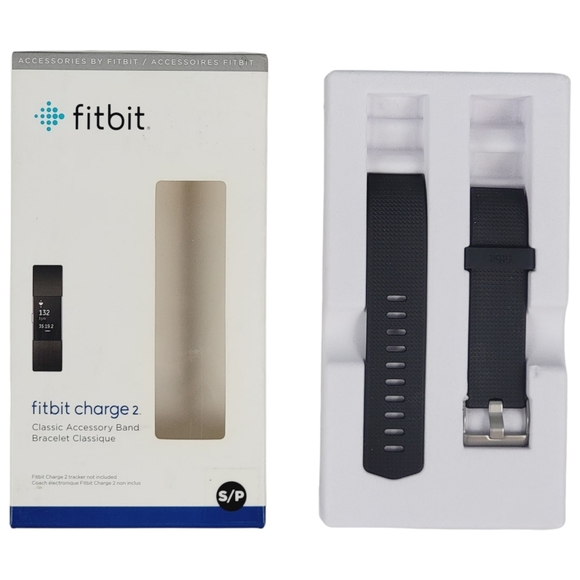 Fitbit Charge 2 Classic Accessory Band Set of 2 Size S/P Colors Black & Purple - Picture 3 of 10
